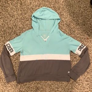Hooded cheer crop top
